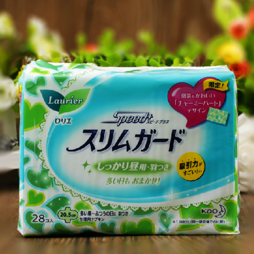 日本原装花王卫生巾28片装全面透气超薄日用1mm 20.5cm